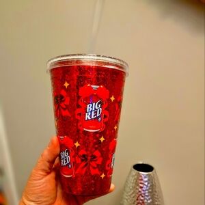 Big Red Glitter Tumbler